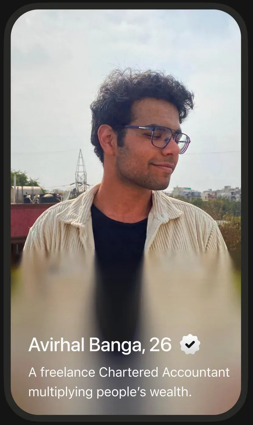 Avirhal Banga, 26, a freelance chartered accountant