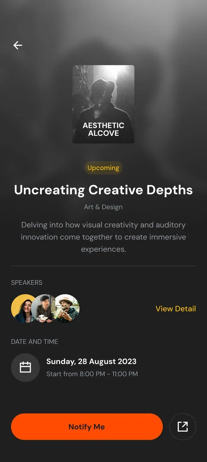 Upcoming live session preview